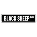 Amistad 1.5 x 7 in. Black Sheep Street Decal Family Hip Hop Duo Funny Sign AM2043464